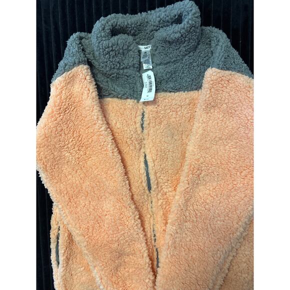Salt Creek Gray Pink Sunrise Fleece Zip Jacket Size M - Picture 3 of 3